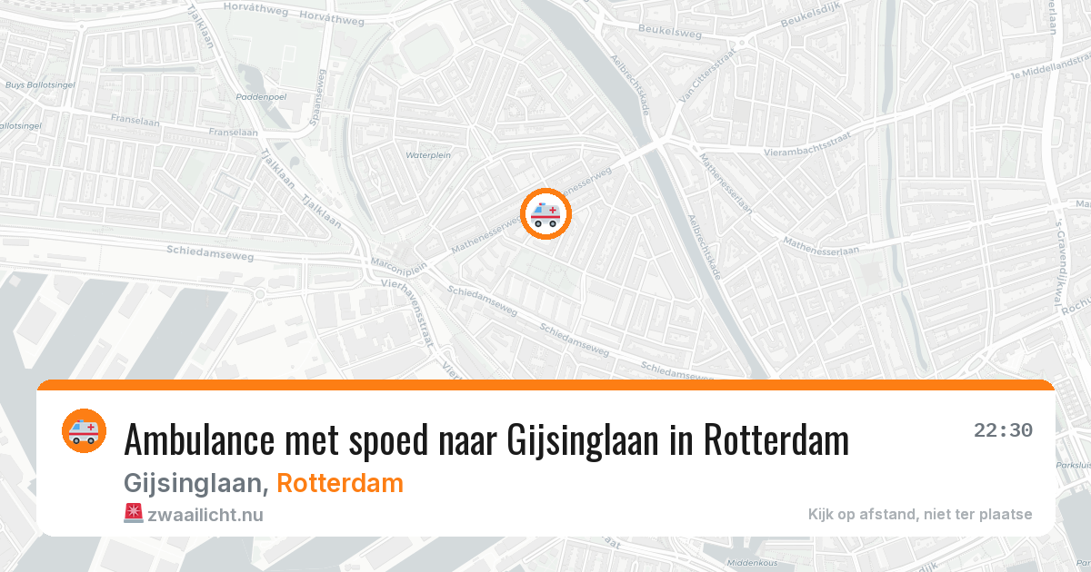 Ambulance met spoed naar Gijsinglaan in Rotterdam — 16 jul 2026
