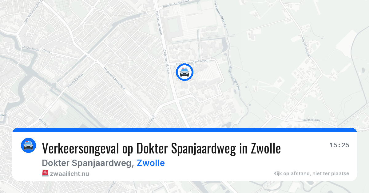 Verkeersongeval op Dokter Spanjaardweg in Zwolle — 20 jul 2026
