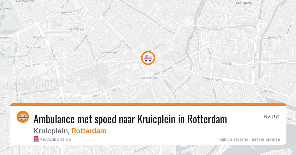 Ambulance met spoed naar Kruicplein in Rotterdam — 5 jun 2026