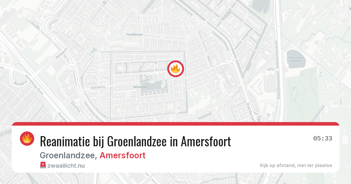 Reanimatie bij Groenlandzee in Amersfoort — 19 jan 2026