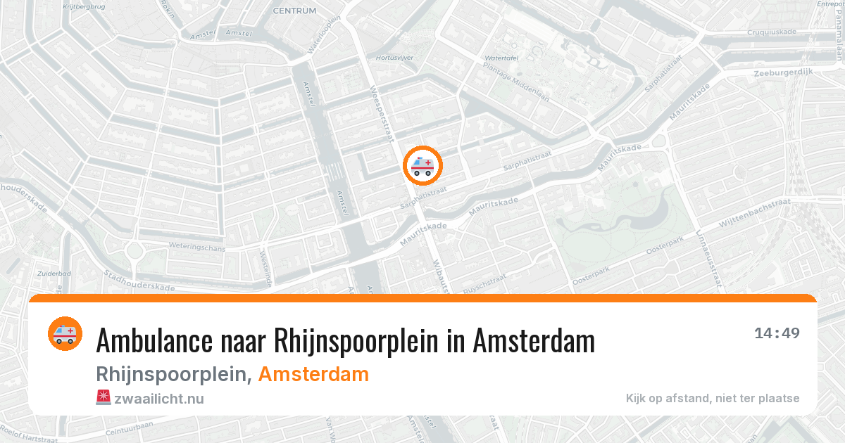 Ambulance naar Rhijnspoorplein in Amsterdam — 22 mei 2026