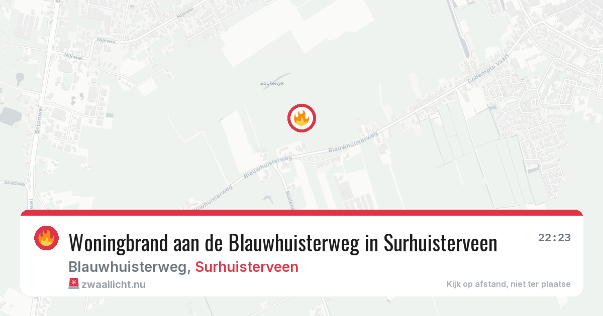 Woningbrand aan de Blauwhuisterweg in Surhuisterveen — 30 jan 2026