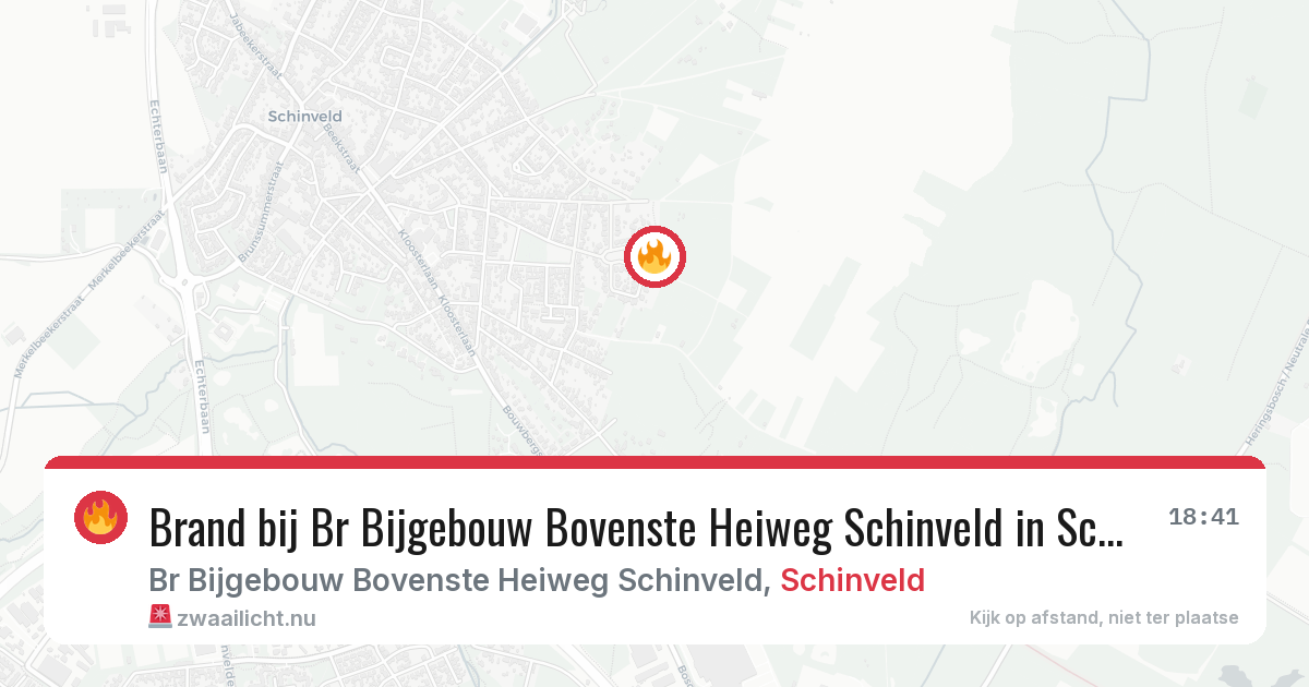 Brand bij Br Bijgebouw Bovenste Heiweg Schinveld in Schinveld — 17 feb 2026