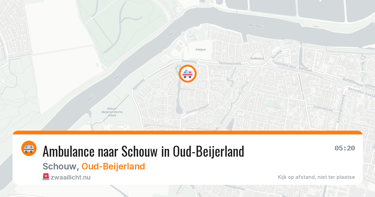 Ambulance naar Schouw in Oud-Beijerland — 23 jul 2026