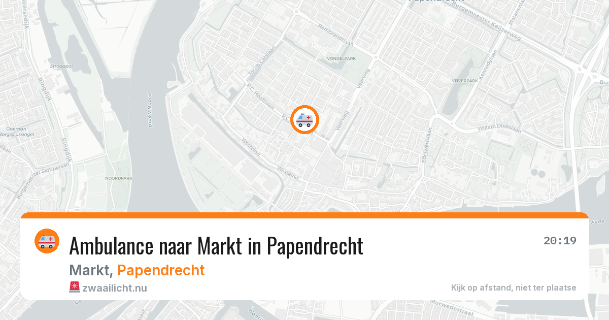 Ambulance naar Markt in Papendrecht — 14 jul 2026