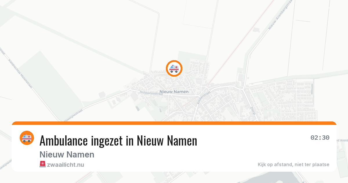 Ambulance ingezet in Nieuw Namen — 11 jul 2026