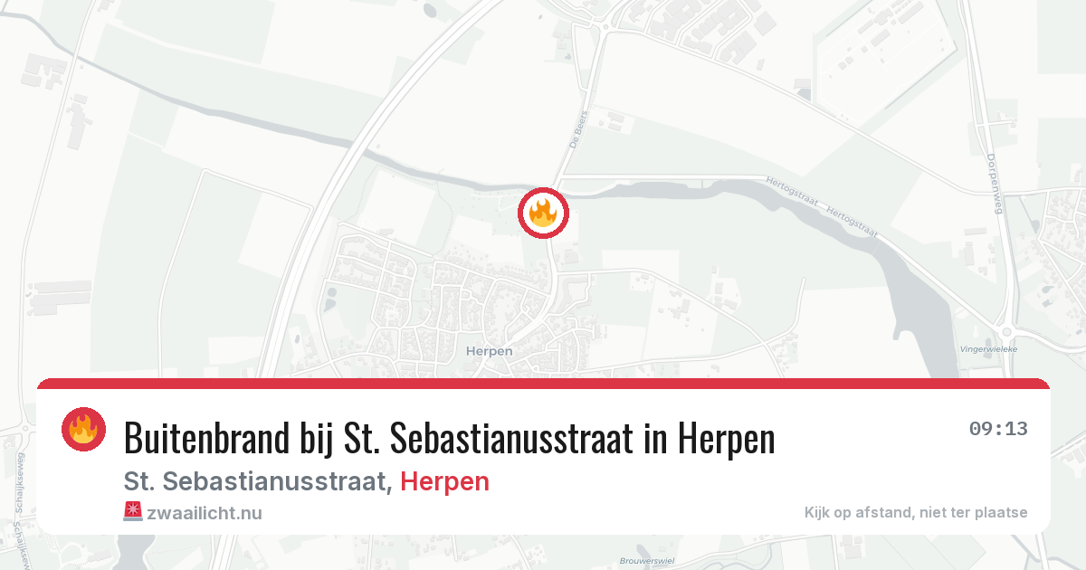 Buitenbrand bij St. Sebastianusstraat in Herpen — 30 jan 2026