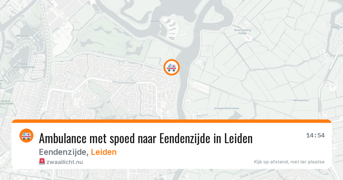 Ambulance met spoed naar Eendenzijde in Leiden — 11 jul 2026