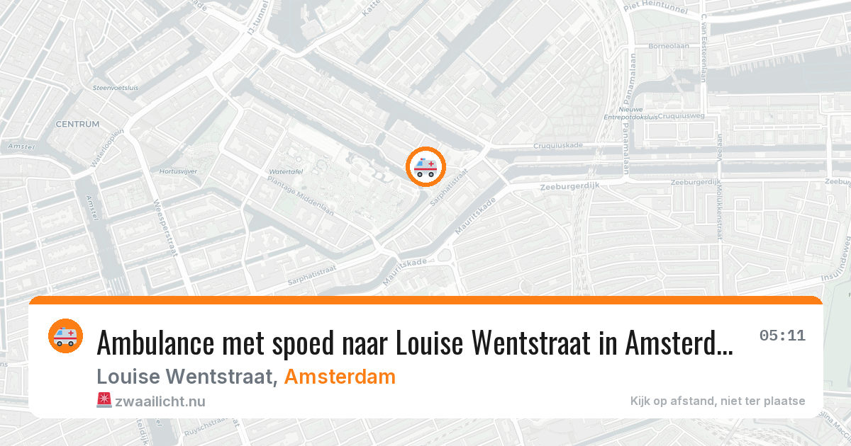 Ambulance met spoed naar Louise Wentstraat in Amsterdam — 4 jun 2026