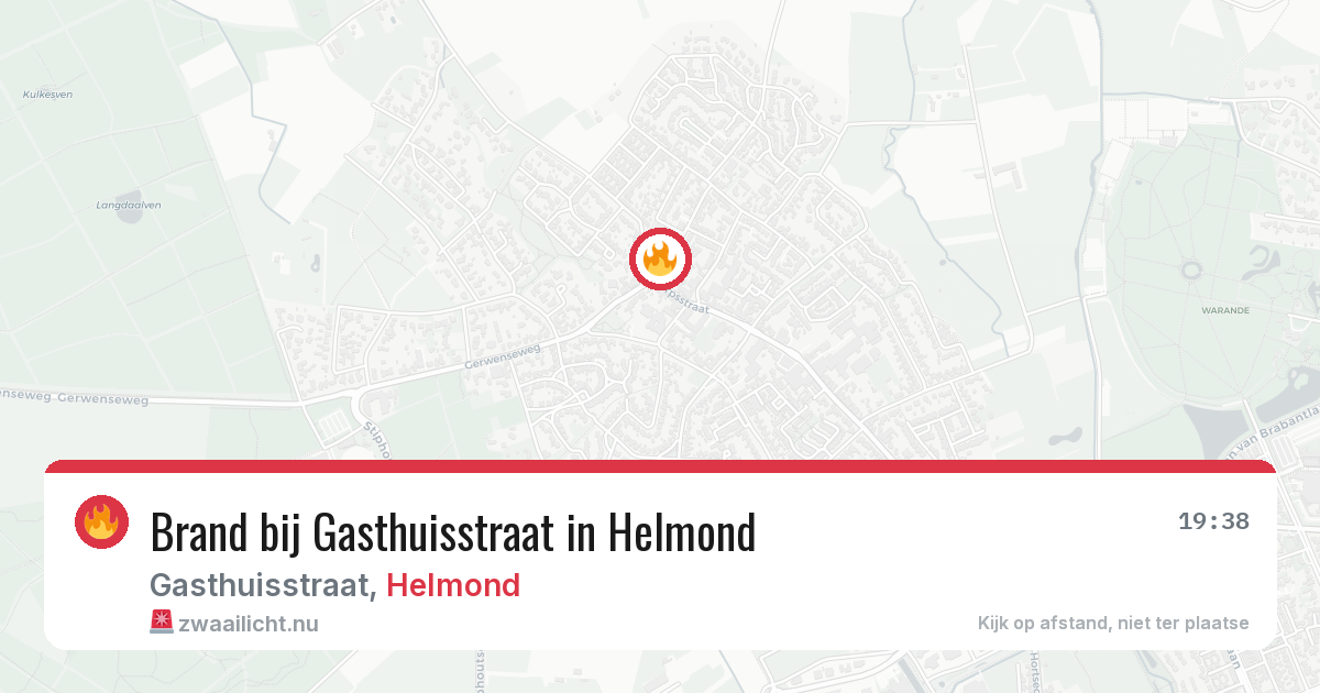Brand bij Gasthuisstraat in Helmond — 18 jul 2026