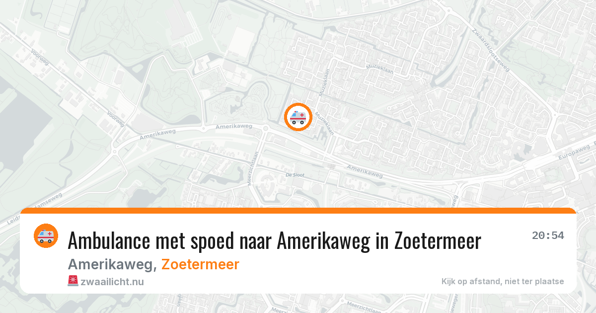 Ambulance met spoed naar Amerikaweg in Zoetermeer — 9 jul 2026