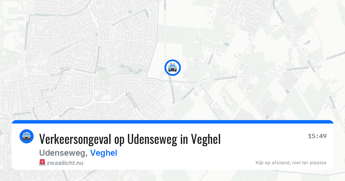 Verkeersongeval op Udenseweg in Veghel — 24 jul 2026