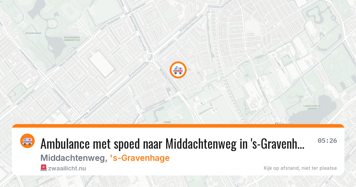 Ambulance met spoed naar Middachtenweg in 's-Gravenhage — 21 mei 2026