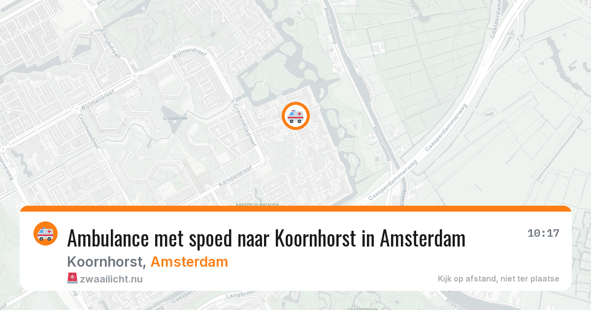 Ambulance met spoed naar Koornhorst in Amsterdam — 11 mei 2026