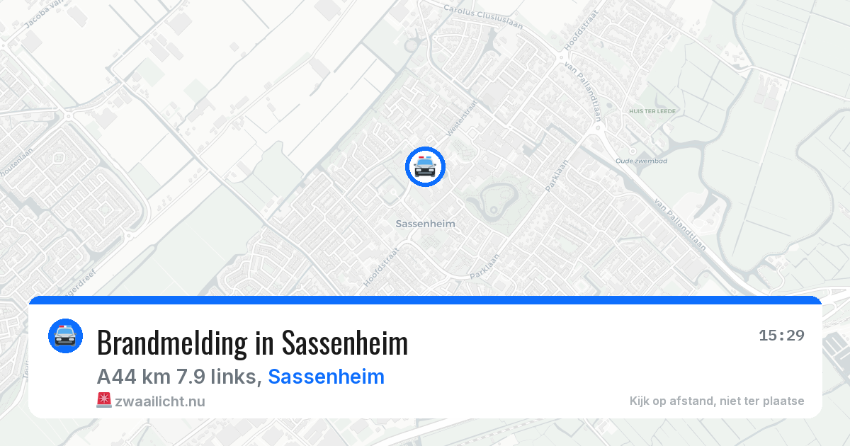 Brandmelding in Sassenheim — 24 jul 2026