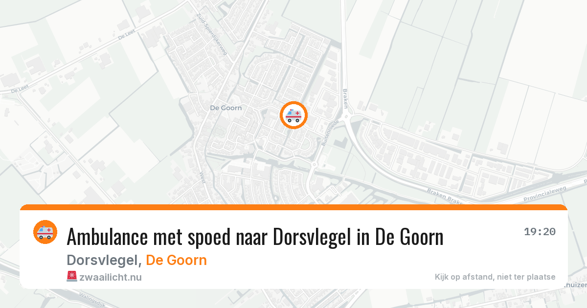 Ambulance met spoed naar Dorsvlegel in De Goorn — 22 mrt 2026