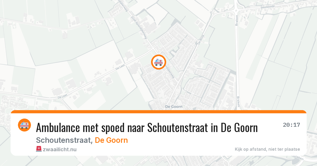 Ambulance met spoed naar Schoutenstraat in De Goorn — 21 apr 2026