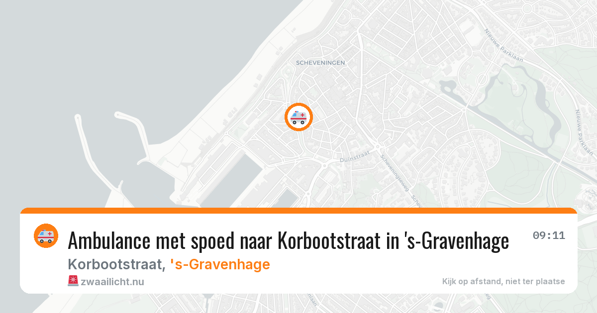 Ambulance met spoed naar Korbootstraat in 's-Gravenhage — 25 jul 2026