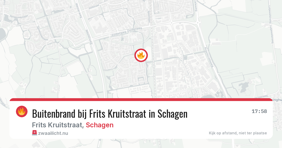 Buitenbrand bij Frits Kruitstraat in Schagen — 25 jul 2026
