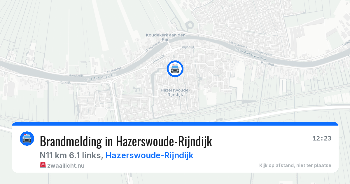 Brandmelding in Hazerswoude-Rijndijk — 16 jul 2026