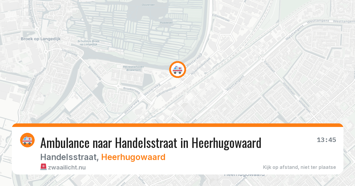 Ambulance naar Handelsstraat in Heerhugowaard — 22 jul 2026