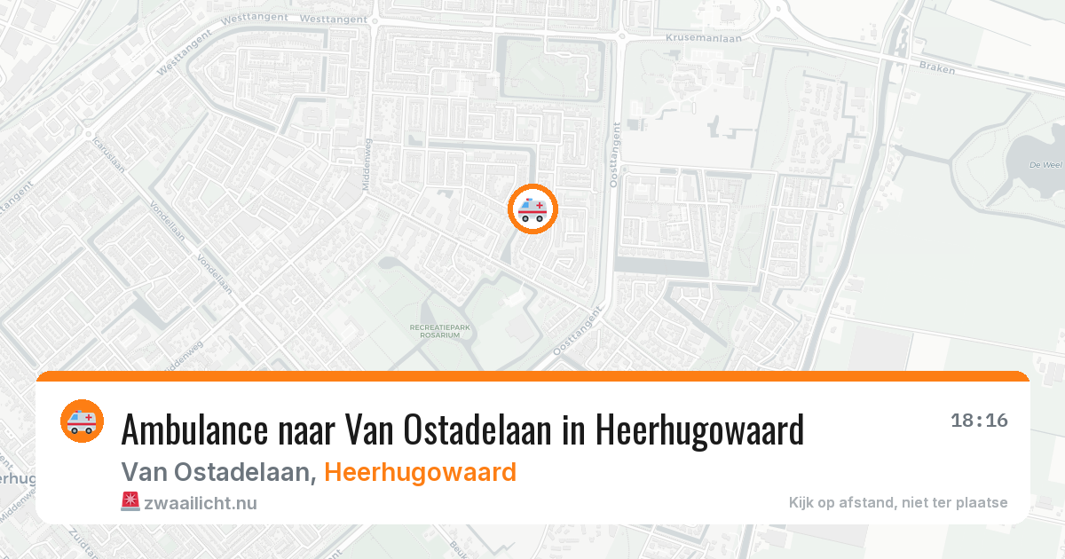 Ambulance naar Van Ostadelaan in Heerhugowaard — 24 jul 2026