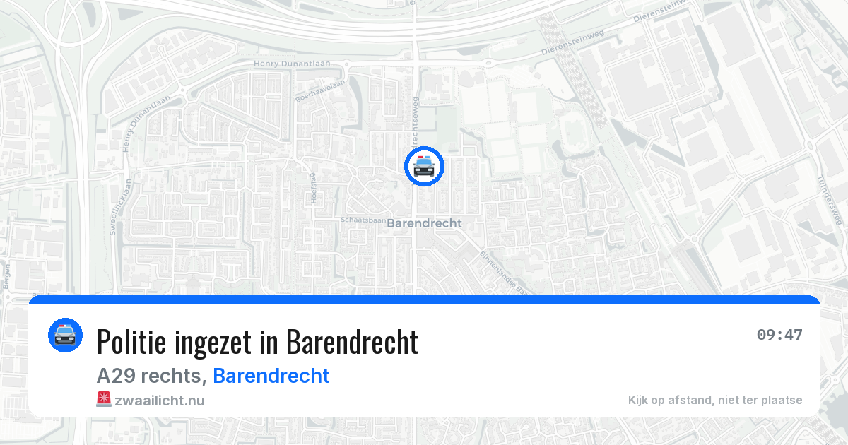 Politie ingezet in Barendrecht — 14 mei 2026 | 🚨 Zwaailicht.nu