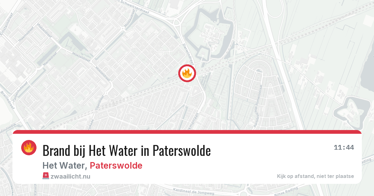 Brand bij Het Water in Paterswolde — 1 jul 2026