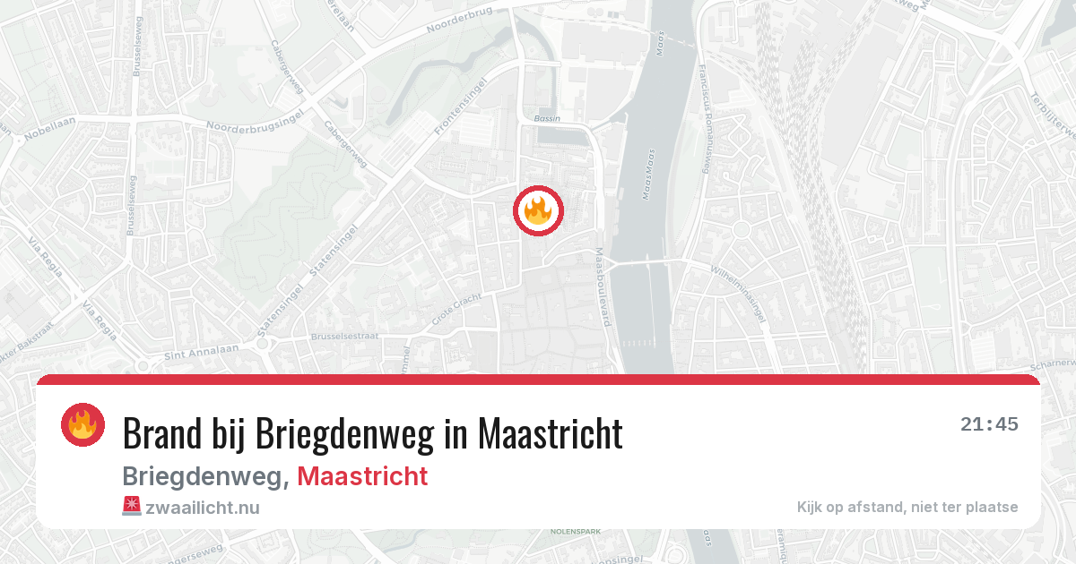 Brand bij Briegdenweg in Maastricht — 21 mei 2026
