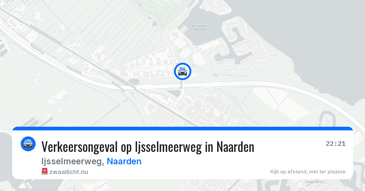 Verkeersongeval op Ijsselmeerweg in Naarden — 18 jun 2026