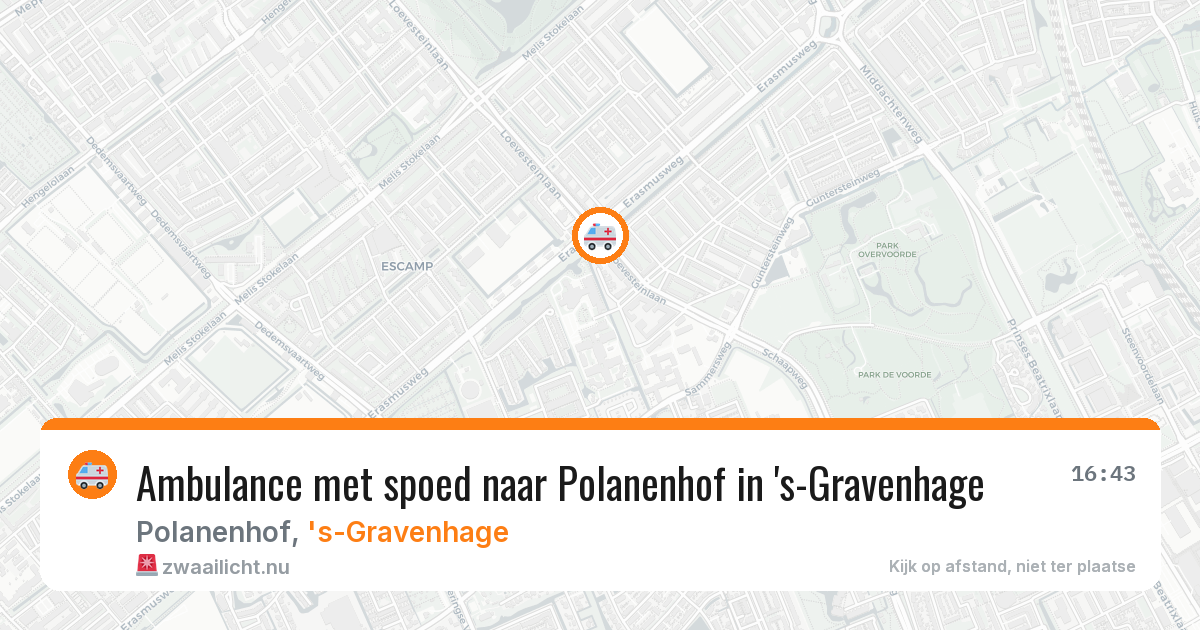 Ambulance met spoed naar Polanenhof in 's-Gravenhage — 22 jul 2026