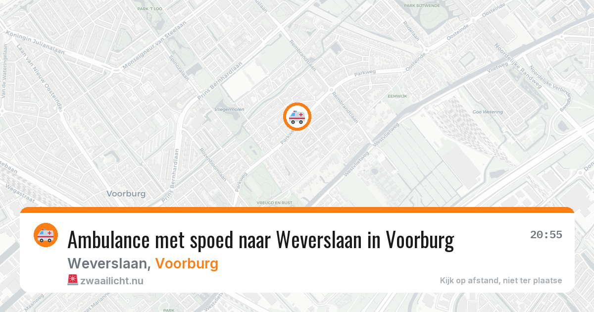 Ambulance met spoed naar Weverslaan in Voorburg — 15 jul 2026