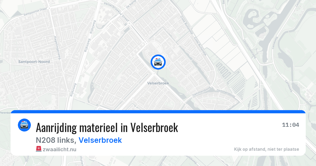 Aanrijding materieel in Velserbroek — 24 jul 2026