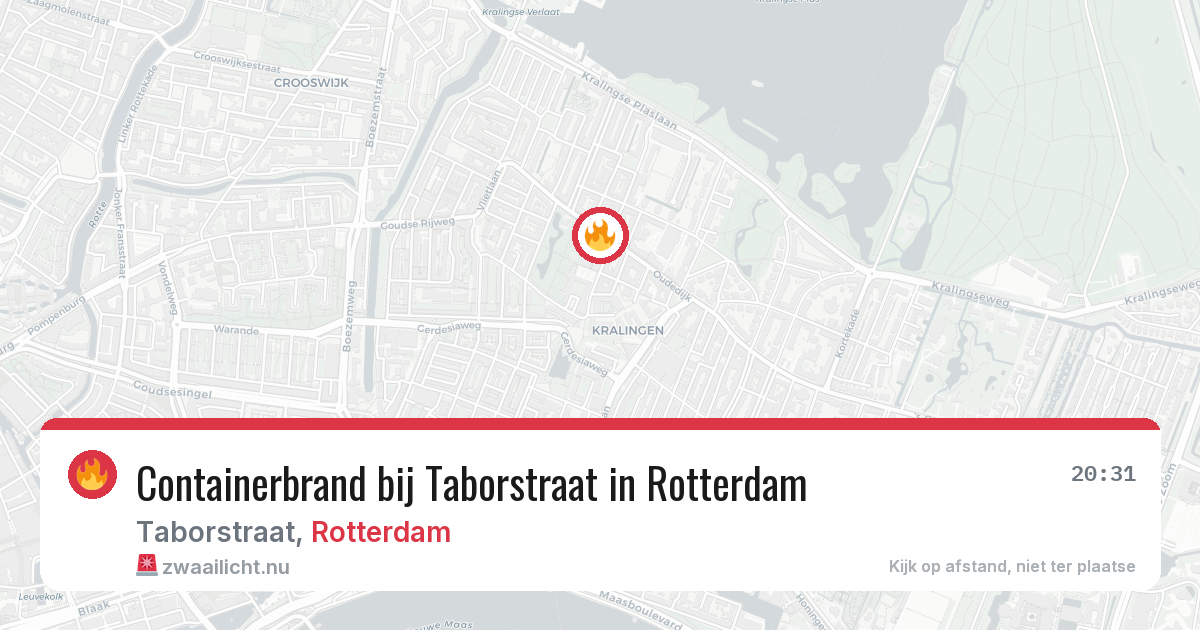 Containerbrand bij Taborstraat in Rotterdam — 28 mei 2026