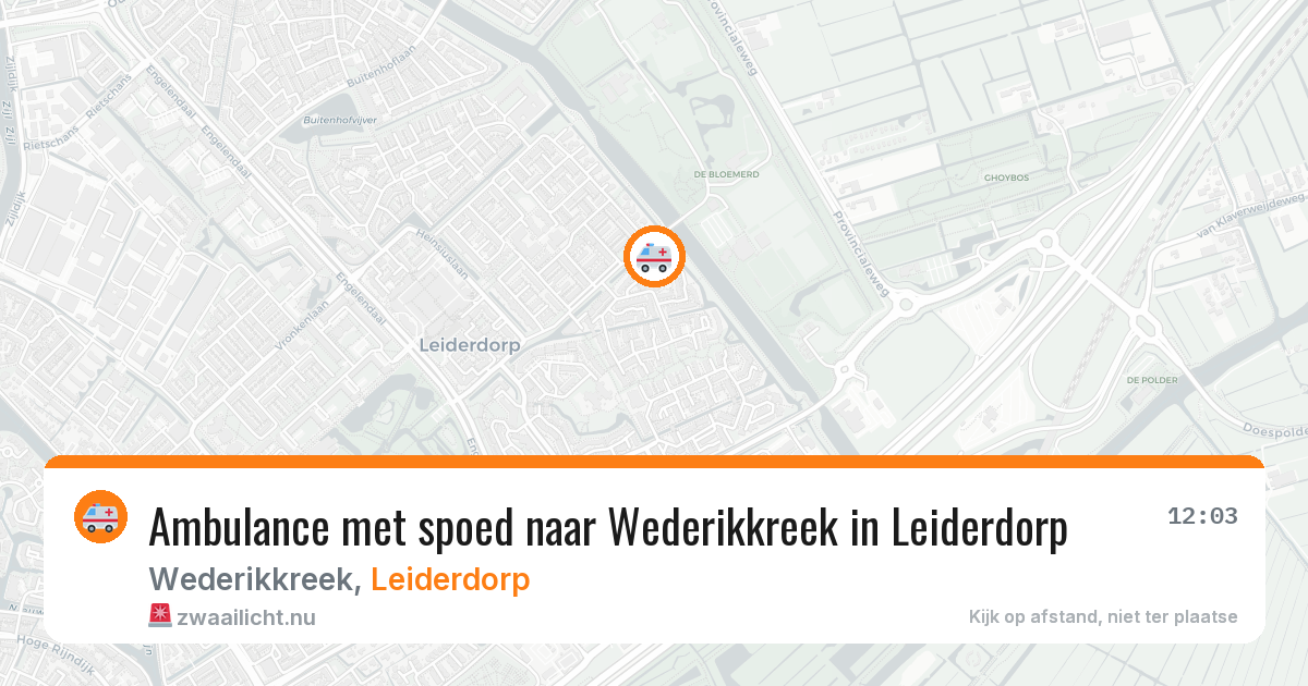 Ambulance met spoed naar Wederikkreek in Leiderdorp — 7 apr 2026