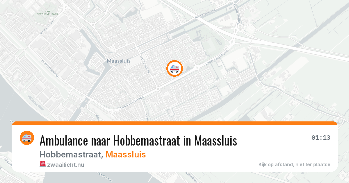 Ambulance naar Hobbemastraat in Maassluis — 15 jul 2026