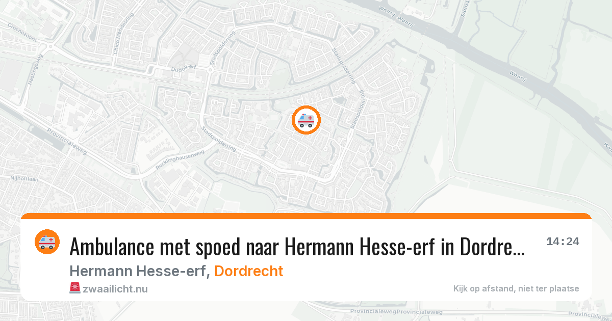 Ambulance met spoed naar Hermann Hesse-erf in Dordrecht — 25 jul 2026