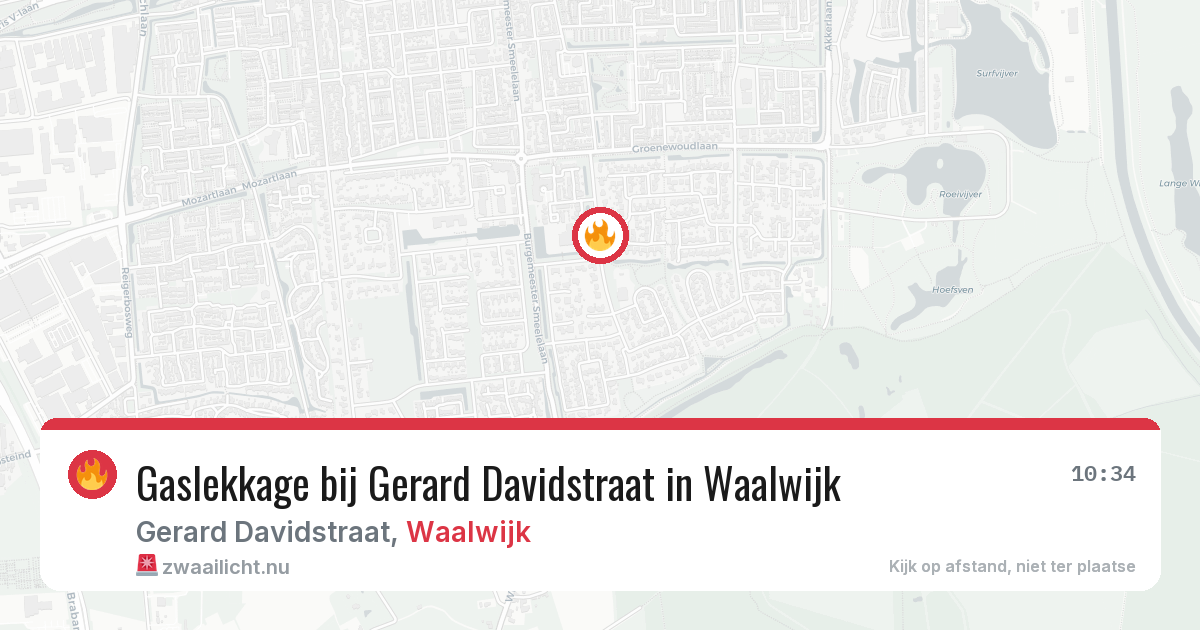 Gaslekkage bij Gerard Davidstraat in Waalwijk — 1 apr 2026