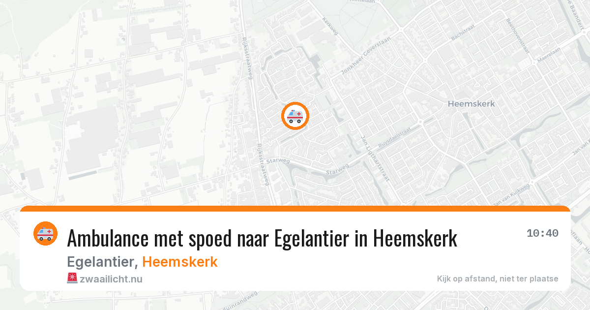 Ambulance met spoed naar Egelantier in Heemskerk — 17 jan 2026