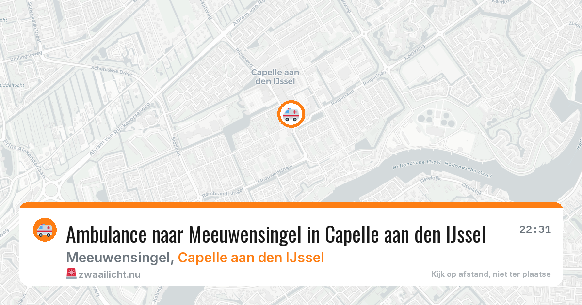Ambulance naar Meeuwensingel in Capelle aan den IJssel — 11 jul 2026