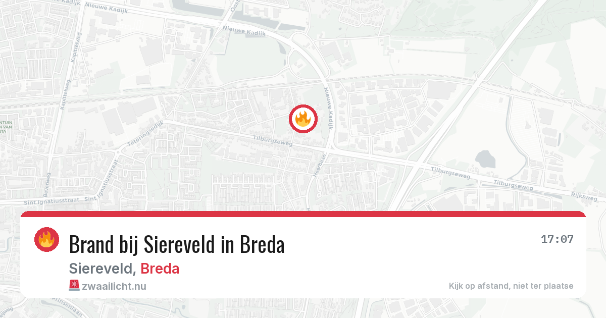 Brand bij Siereveld in Breda — 2 jun 2026