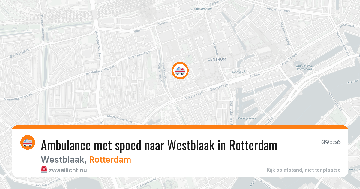 Ambulance met spoed naar Westblaak in Rotterdam — 14 jul 2026