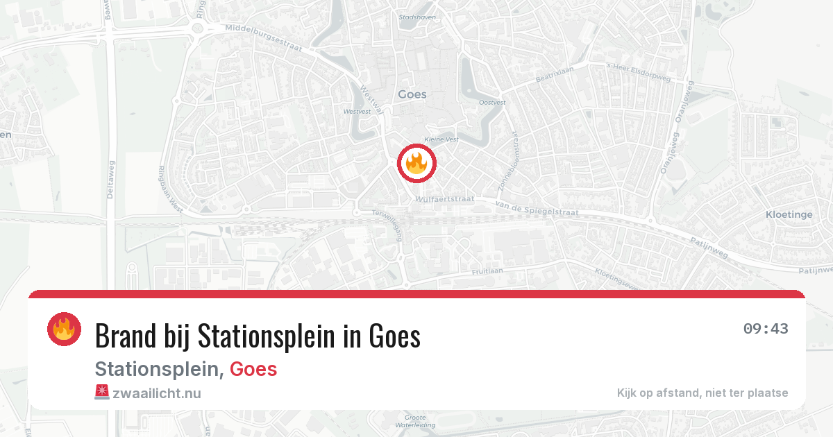 Brand bij Stationsplein in Goes — 6 mei 2026