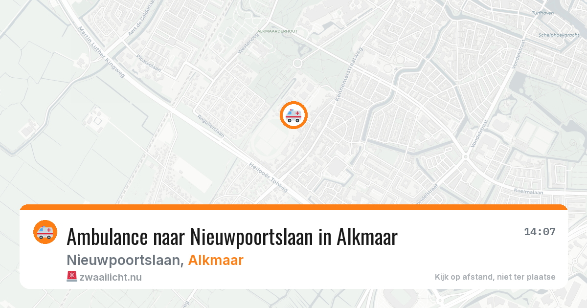 Ambulance naar Nieuwpoortslaan in Alkmaar — 19 jul 2026