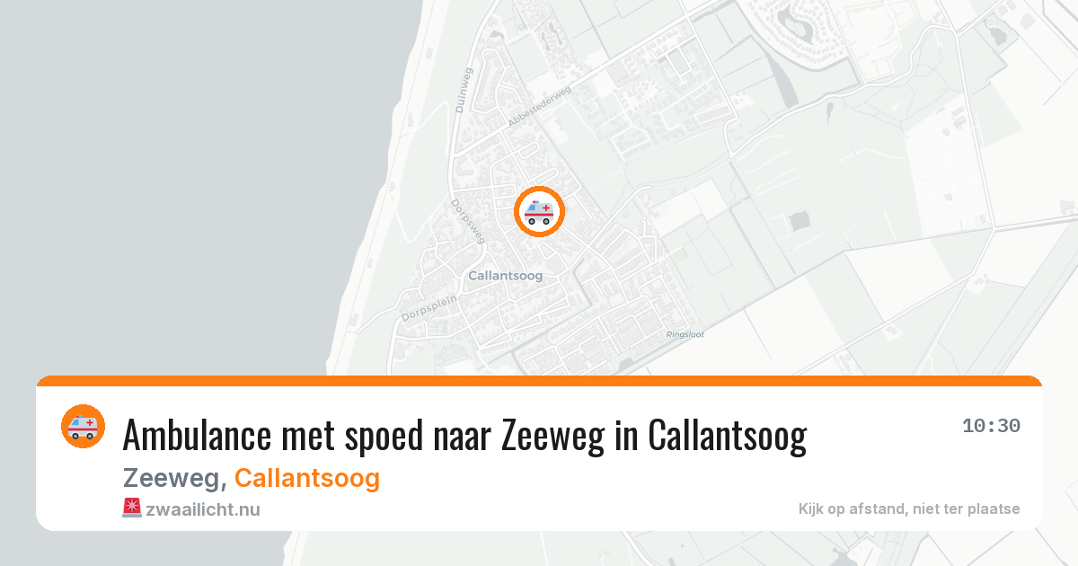 Ambulance met spoed naar Zeeweg in Callantsoog — 11 jul 2026