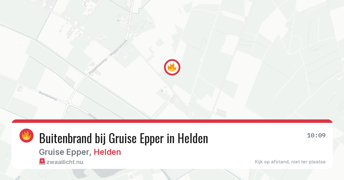 Buitenbrand bij Gruise Epper in Helden — 23 mei 2026
