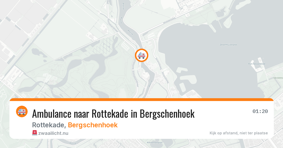 Ambulance naar Rottekade in Bergschenhoek — 24 jul 2026