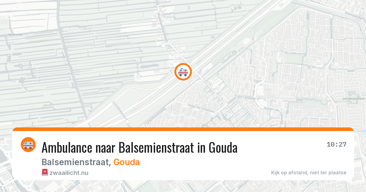 Ambulance naar Balsemienstraat in Gouda — 14 jul 2026