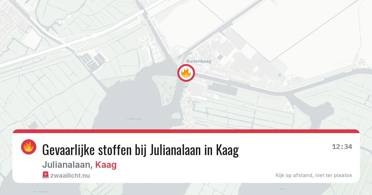 Gevaarlijke stoffen bij Julianalaan in Kaag — 7 apr 2026