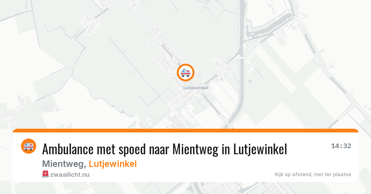 Ambulance met spoed naar Mientweg in Lutjewinkel — 26 apr 2026